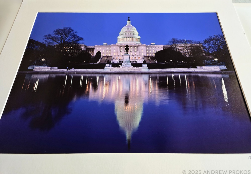 US Capitol and Reflecting Pool at Dusk - Framed Fine Art Print - PROKOS