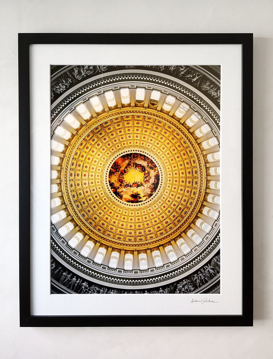 US Capitol Rotunda Interior Framed Print by Andrew Prokos