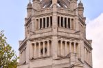 A color architectural photograph of the Victoria and Albert Museum's iconic crowned turret in London, United Kingdom. Limited edition fine art prints of this photo are available up to 72 inches in height.
