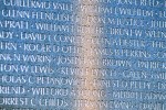 A photo of the names inscibed on the Vietnam Veteran's Memorial, Washington DC. Fine art prints of this photo are available framed in various styles, please inquire. 