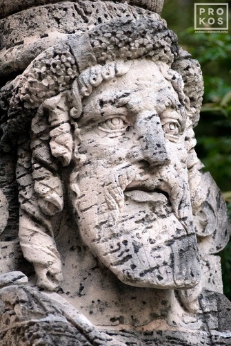 An architectural detail of an allegorical coralstone herm in the gardens of Vizcaya Museum, Miami, Florida. Framed fine art prints of this photo are available in various sizes. 