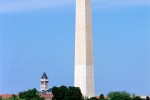 A view of the Washington Monument from the Tidal Basin in Washington DC