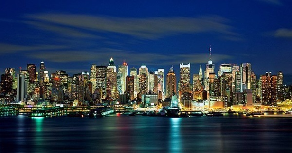 Panoramic Skyline of Manhattan from Weehawken at Night - Fine Art Photo ...