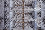 Fine art architectural photography of the gothic interior of Westminster Abbey looking upward at the choir vault, London, England. Limited edition prints of this color photograph are available up to 60 inches in height.