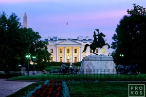 View Of The White House And Mall At Dusk Fine Art Photo By Andrew Prokos