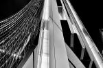 A black and white upward looking view of Willis Towers at night, London, UK. High-definition fine art prints of this photo are available up to 72 inches in height.