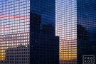 A view of the World Financial Center buildings at sunset, New York City. Fine art prints of this photo are available framed in various styles.