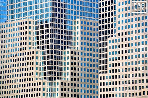 An architectural detail from the the World Financial Center building, New York City.