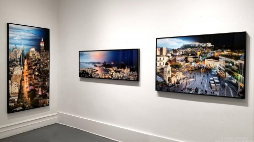 Large-scale day-to-night transition photographs of New York City, Rio de Janeiro, Athens from the series 'Night & Day' by photographer Andrew Prokos in an Artsy + Andrew Prokos Gallery exhibition