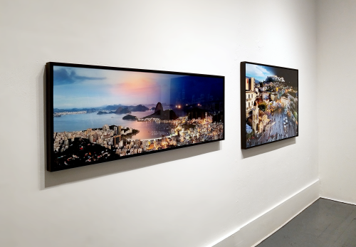 Interior photo of Andrew Prokos Gallery with photographs from Night & Day series