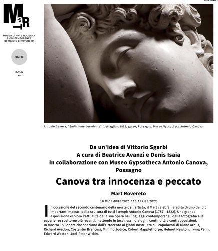 Antonio Canova Exhibition - MART Museum Italy