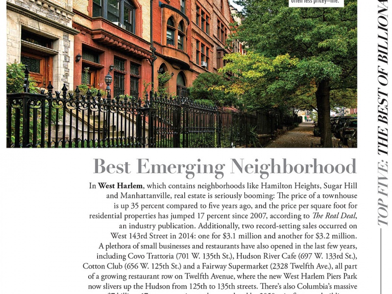 Photographer Andrew Prokos's photo of Harlem published in Manhattan Magazine