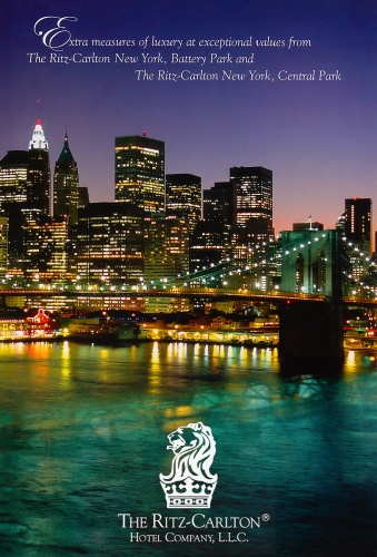 Ritz Carlton Hotels brochure by photographer Andrew Prokos