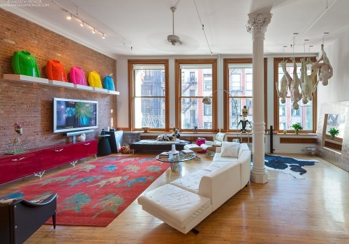 Soho art collector's loft photographed by Andrew Prokos